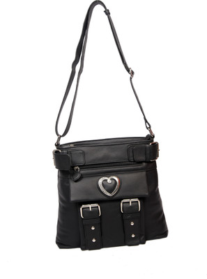 

resegno Women Evening/Party, Formal Black Genuine Leather Sling Bag