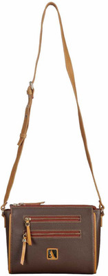 

Adamis Women Casual Brown Genuine Leather Sling Bag