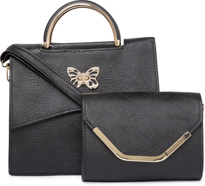 

Satchel Bags Women Casual Black PU Sling Bag