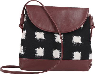 

MAAND Women Casual Multicolor Leatherette, PU, Cotton Sling Bag