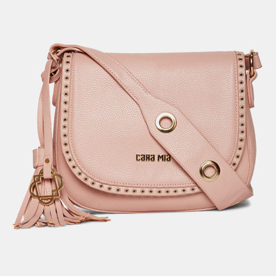 

Cara Mia Women Casual Pink PU Sling Bag