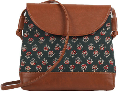 

MAAND Women Casual Multicolor Leatherette, PU, Cotton Sling Bag