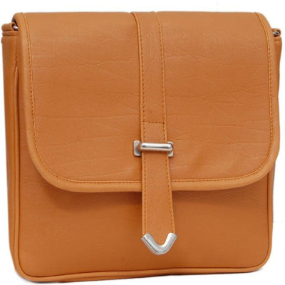 

Tapasya International Girls Casual Tan PU Sling Bag