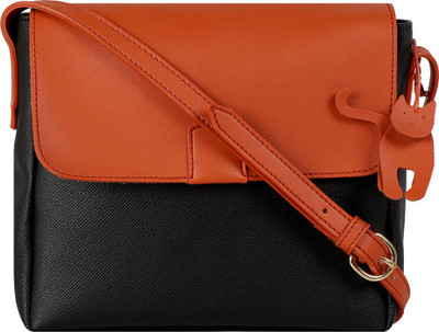 Holii Women Casual Black PU Sling Bag