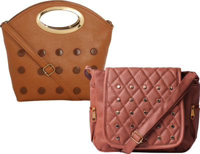 

Element Cart Women Casual, Evening/Party, Formal Brown PU Sling Bag