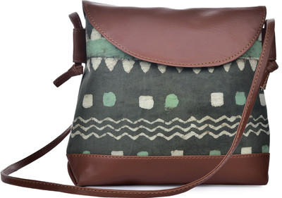 

MAAND Women Casual Multicolor Leatherette, PU, Cotton Sling Bag
