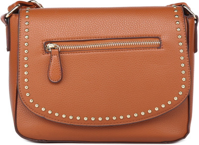 

Chemistry Women Casual Brown PU Sling Bag