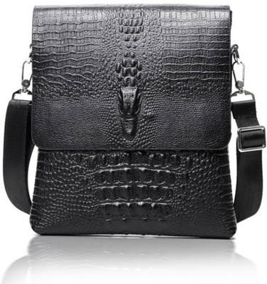 

fiado Men & Women Formal Black PU Sling Bag