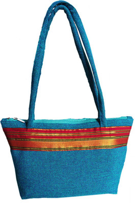 

auk Women Evening/Party Blue Jute Shoulder Bag