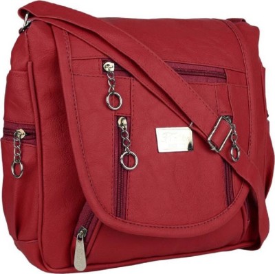 

SBS Girls Evening/Party, Casual, Formal Maroon PU Sling Bag