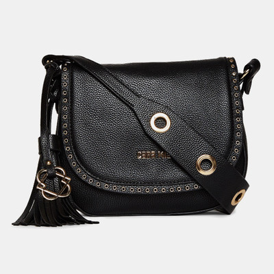 

Cara Mia Women Casual Black PU Sling Bag