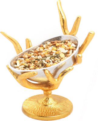 

Ghasitaram Gifts Namkeens-Silver Designer Tree Protein Mix Namkeen Bowl(200 g, Pack of 3)