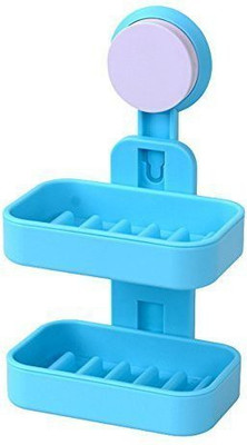 

Alwick Plastic Double Layer Hanging Suction Cup Holder for Soap, Sponge and Toiletries(Multicolor)