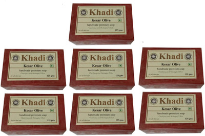 

Khadi Herbal Keshar Olive Bathing Soap - Pack of 7 pcs(875 g, Pack of 7)