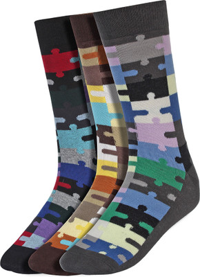 CREATURE Men & Women Graphic Print Mid-Calf/Crew(Pack of 3)
