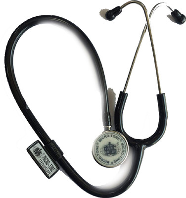 

MSI Original Microtone Black Stethoscope with Blue and Green tube with Ear Piece and Diaphragm Acoustic Stethoscope(Black)