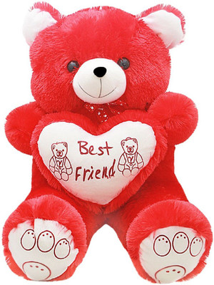 

GVMC TOYS Beautiful Lovely Red Teddy With Heart - 70 cm(Red)