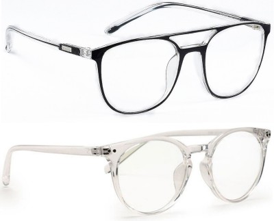 Flipkart - Azmani Round Sunglasses(For Men & Women, Clear)