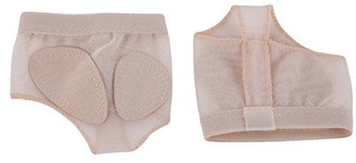 

CGT Belly Ballet Toe Pad Socks For Dance Paws Dance Protection Half Sole Pad Foot Support (, Beige