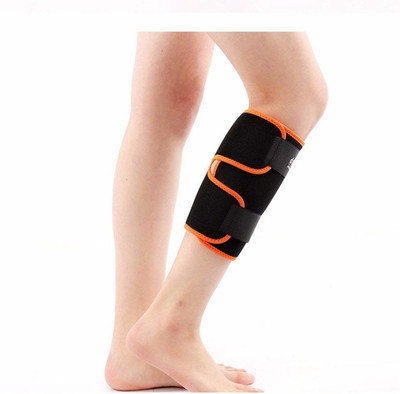 

SBE Adjustable Sports Calf Support Brace For Compression Sleeve Pads Knee, Calf & Thigh Support (, Black and Orange