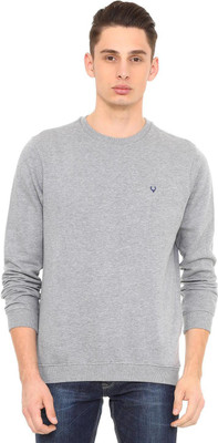Allen Solly Full Sleeve Solid Men Sweatshirt