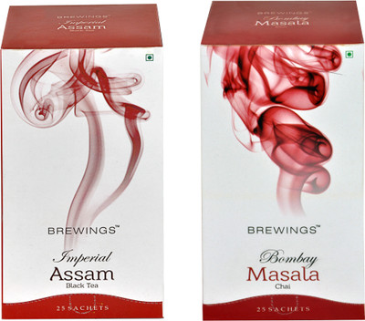 

Brewings Bombay Masala & Assam Black Unflavoured Black Tea Bags Box(200 g)