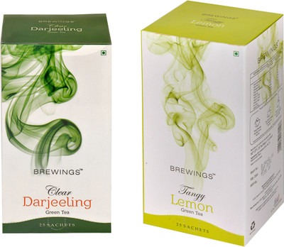 

Brewings Darjeeling Green & Tangy Lemon Lemon Green Tea Bags Box(200 g)