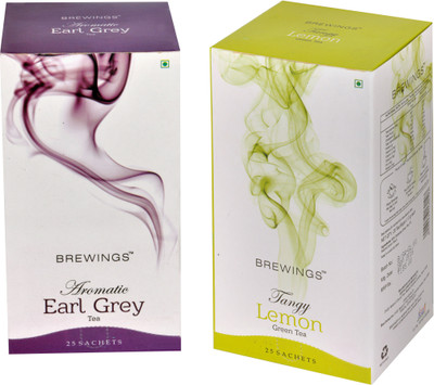 Brewings Earl Grey Black & Tangy Lemon Lemon Black Tea Bags Box(200 g)