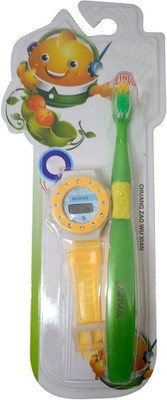 

Fully Cute Kids DIY Decorative Watch with Cartoon Toothbrush for Kids Ultra Soft Toothbrush(Pack of 2)
