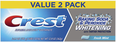 

Crest Baking Soda & Peroxide Whitening w/Tartar Protection Fresh Mint Toothpaste, 6.4oz (181g), 2count Toothpaste(181 g)