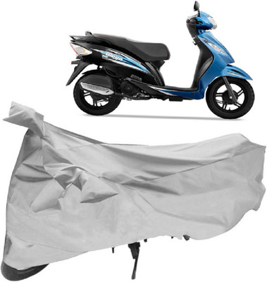 Autoridez Two Wheeler Cover for TVS(Wego, Silver)