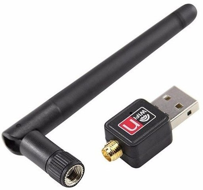 

SCORIA WiFi 300Mbps High Gain Wireless USB Adapter LAN card with external antenna USB Adapter(Black)