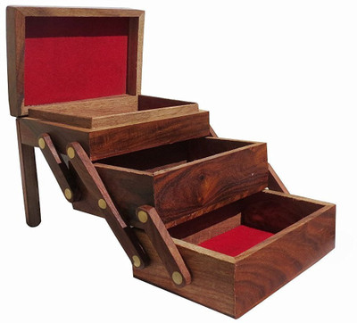 

CRUZ INTERNATIONAL SHAHI MAKEUP, JEWELLERY BOX Vanity Box(Brown)
