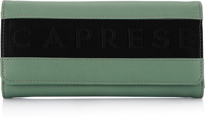 

Caprese Women Green Artificial Leather Wallet(8 Card Slots), Dull green