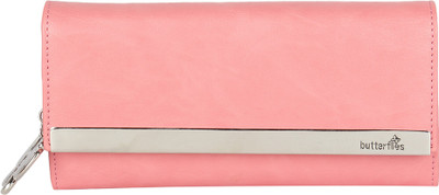 

Butterflies Women Pink Artificial Leather Wallet