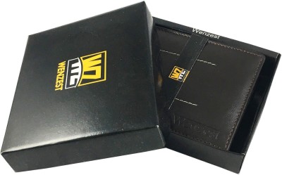 WENZEST Boys Black Genuine Leather Wallet(3 Card Slots)