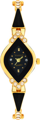 

WANTON Z1-black stylish diamond studded strapp and case with black dial unique bracelet women Watch - For Women