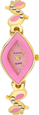 

WANTON z2-pink different shap case with diamond meena kundan bracelet beautiful women's Watch - For Women