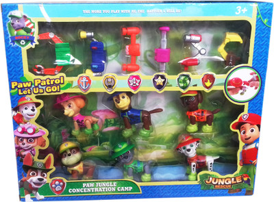 

kidoz kingdom PAW PATROL jungle rescue 6 FIGURES SET WITH ACCESSORIES(Multicolor)