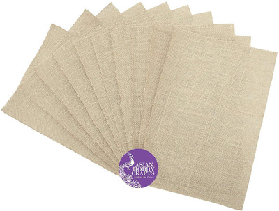 

AsianHobbyCrafts Natural Jute A4 Size Sheets Burlap with Glitter-Sheets - 10-Sheets
