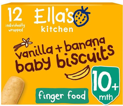 

Ella's Kitchen Vanilla + Banana Baby Biscuits 108g Cereal(108 g, 10+ Months)