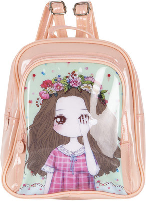 

Shopigator Doll Kids Mini Handbag Cum 4 L Backpack(Orange), Peach