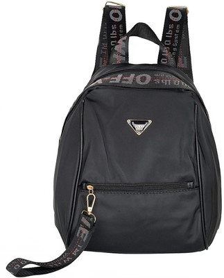 

Shopigator Mini Glossy Trendy 9 L Backpack(Black), Black strap