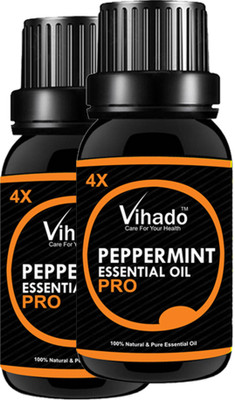 

VIHADO Pure Premium Quality PepperMint Essential Oil 4X PRO (30 ML) (Pack of 2)(30 ml)