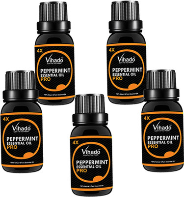VIHADO Peppermint essential oil 4X PRO (25 ML) (Pack of 5)(25 ml)