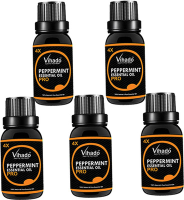 

VIHADO Peppermint Essential Oil 4X PRO Faster - 10ML (PACK OF 5)(10 ml)