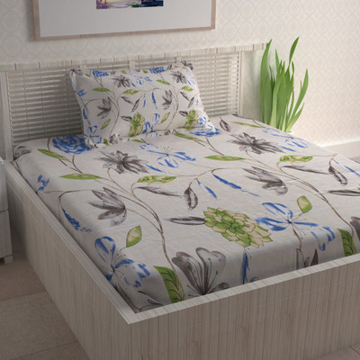 

Divine Casa 104 TC Cotton Single Printed Bedsheet(Pack of 1, Multicolor)