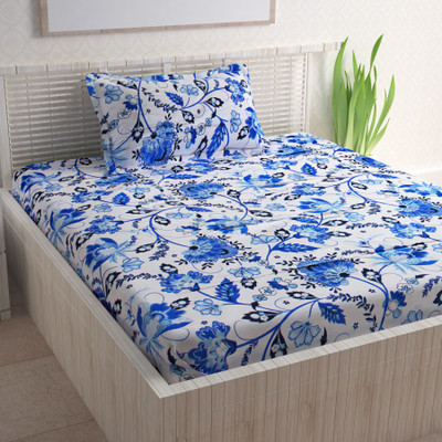 

Divine Casa 104 TC Cotton Single Printed Bedsheet(Pack of 1, Multicolor)