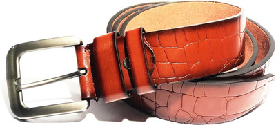 

LAER Men Formal Brown Genuine Leather Belt