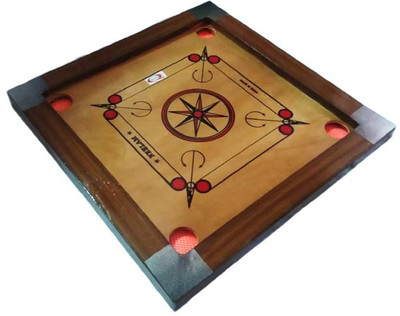 

Qweezer Sports 10 mm High Wood 20 * 20 Inch Carrom Board Game Full Set 50 cm Carrom Board(Brown)